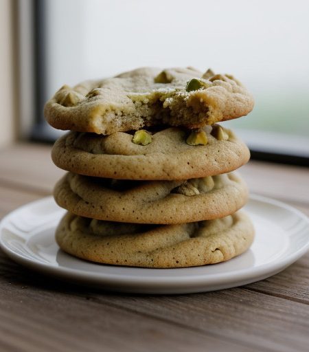Pistachio & White Chocolate Cookies^ recipe image